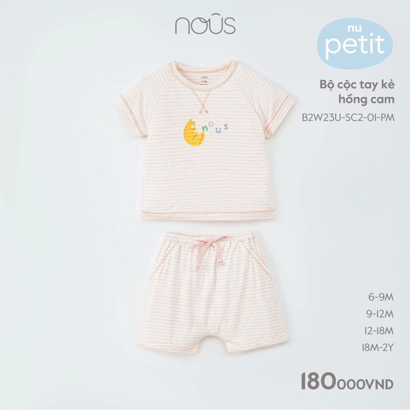 Bộ cộc cài vai size 6-24 tháng chất petit mềm mát cho bé yêu - Nu Petti