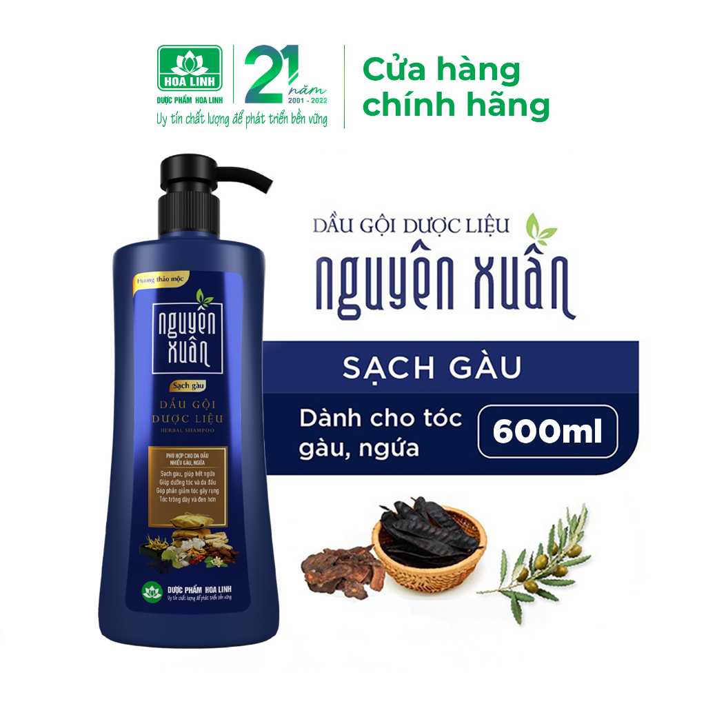 MỚI Dầu gội Dược liệu Nguyên Xuân Sạch Gàu 600ml