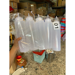 combo 5 Bình Nhựa Đựng Tương, Sirup, Nước Sốt có 3 side
