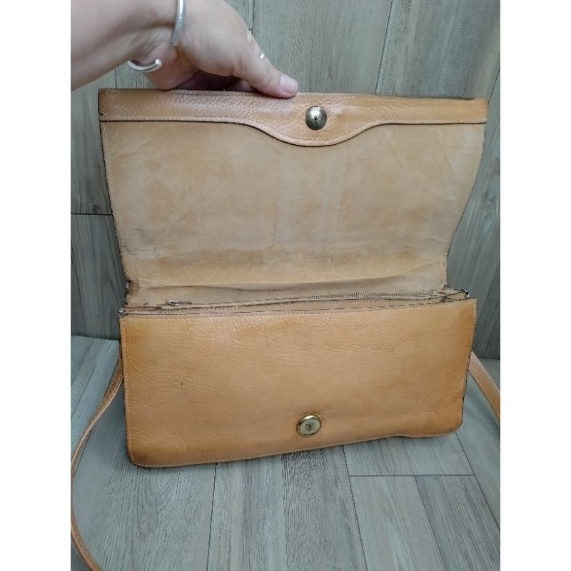 Túi đeo chéo 2hand size 30 chất da thật, hàng si Nhật