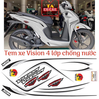 Tem rời xe Vision mẫu mới,tem 4 lớp chống nước