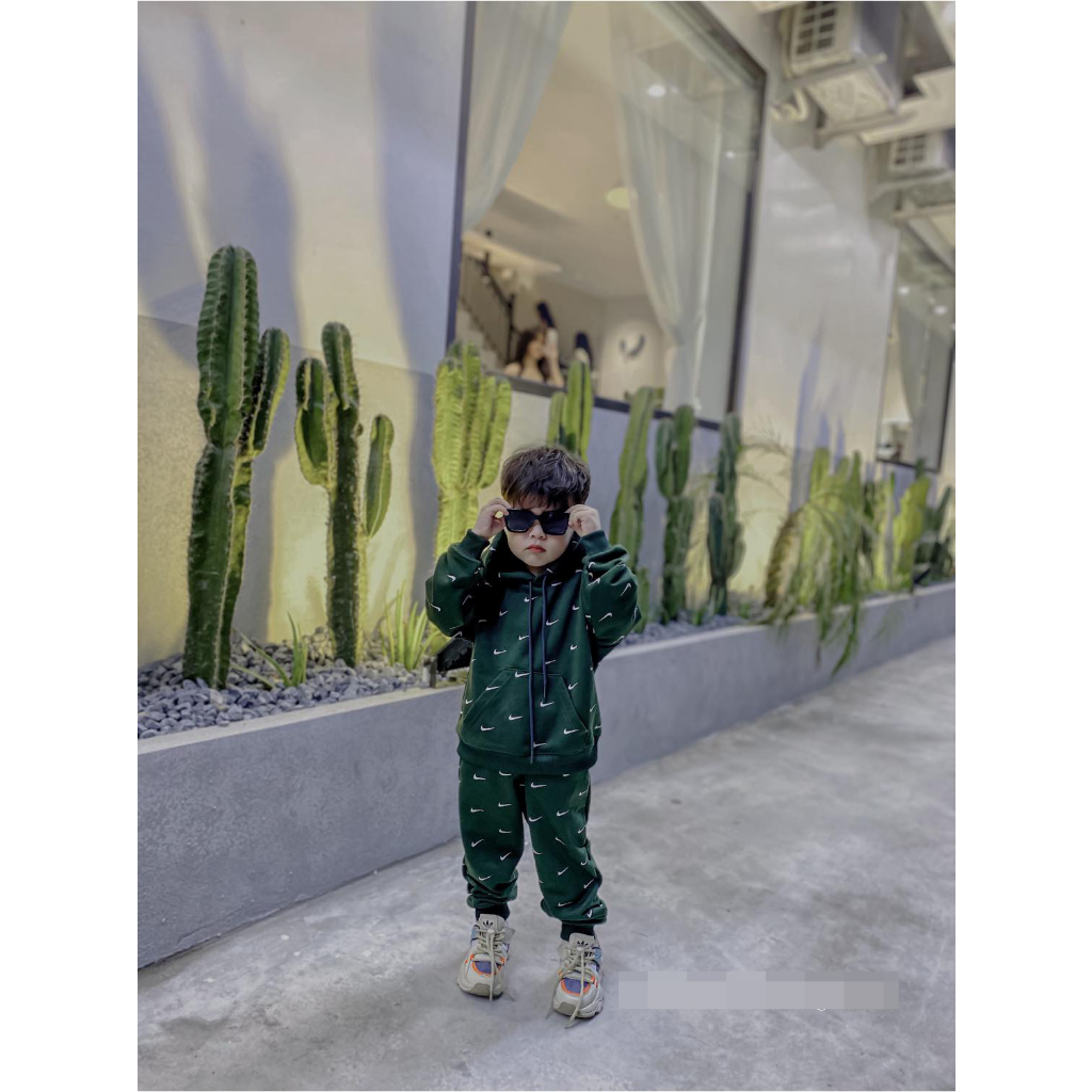 Sét nỉ thu đông Ni.ke cho bé from rộng sành điệu cá tính phong cách