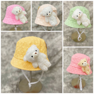 Mũ vành xốp gấu bông đáng yêu cho bé 0-3tuổi