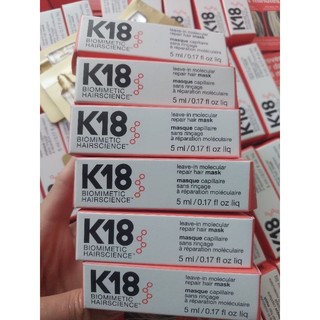 Combo 5 tuyp ×5ml dưỡng tóc k18