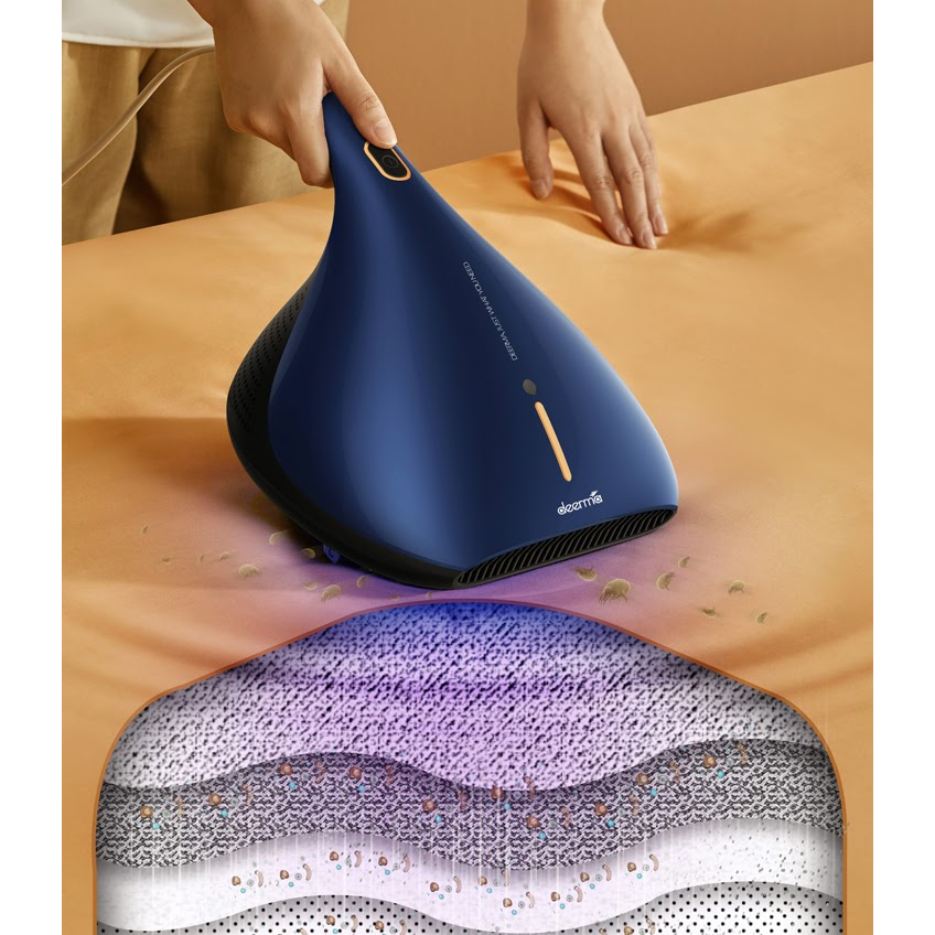 Máy hút bụi nệm giường Diệt khuẩn Tia UV và Khí nóng, Lực hút 13000Pa - 450Wats Deerma CM818