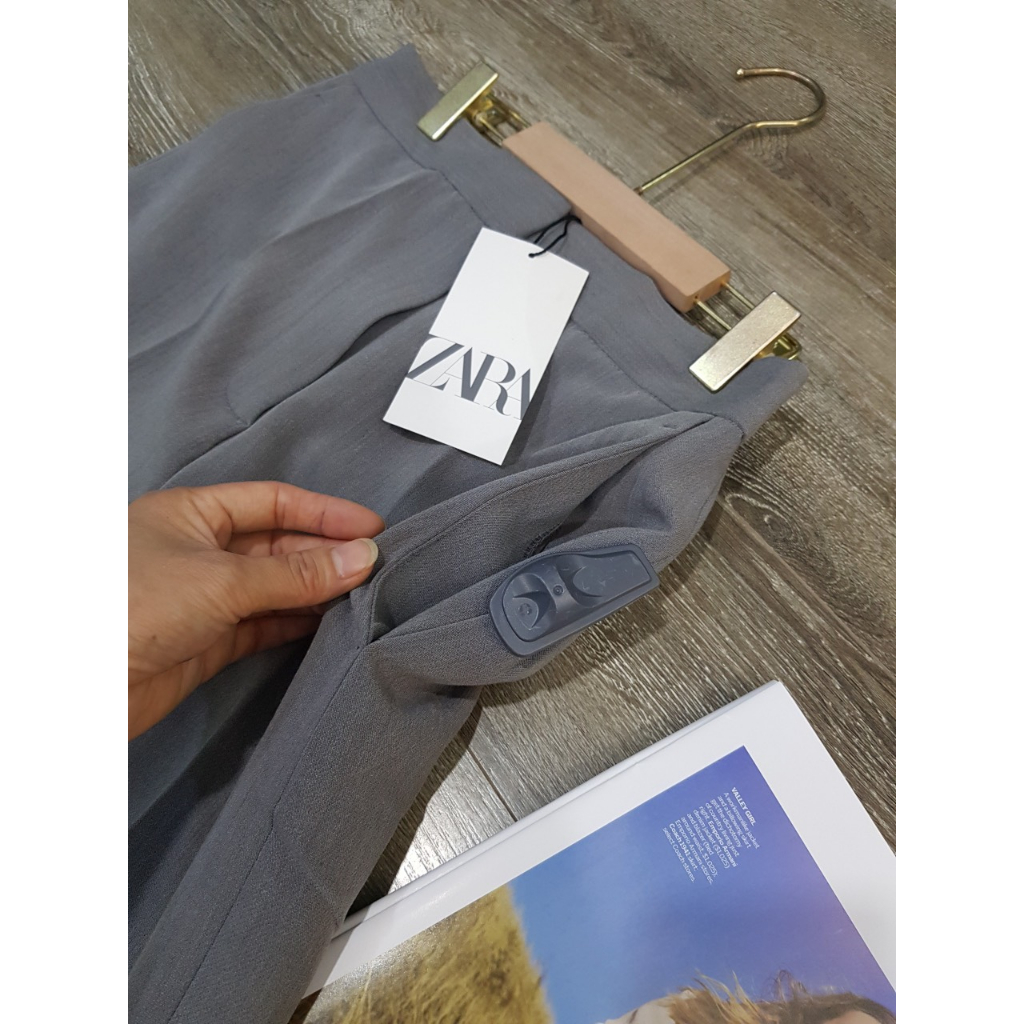 Quần culottes ZR lưng thun màu xám