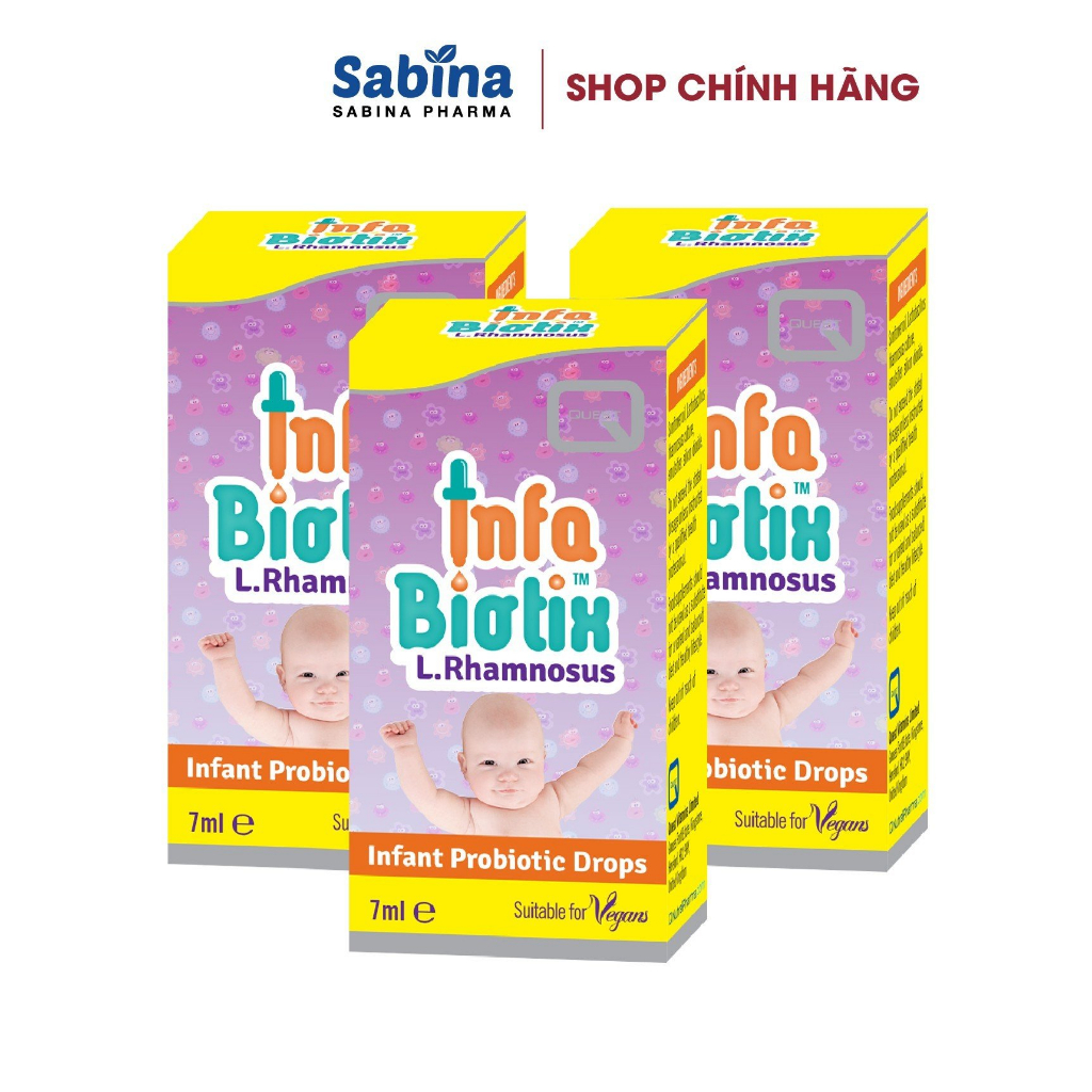 Combo 3 hộp InfaBiotix [Chính Hãng] - Probiotic đặc chế cho trẻ sơ sinh và trẻ nhỏ 7ml