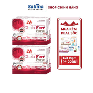Combo 2 hộp Chela-Ferr® Forte Olimp labs – Viên sắt bà bầu, hỗ trợ cải thiện thiếu máu 11,4g