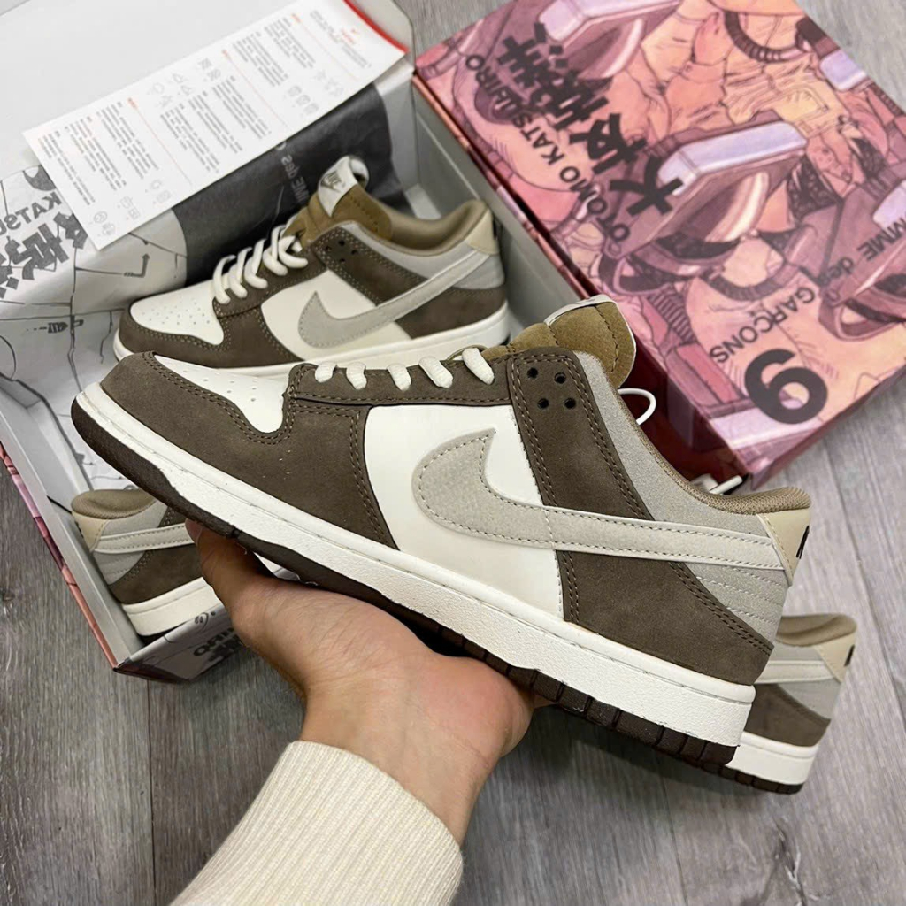 Giày  Nike_Sb ,SB.Dunk X Otomo Katsuhiro, SB Dunk Nâu Cafe, Nâu da lộn Full size Nam Nữ Bản Trung Cao Cấp Hot 2023