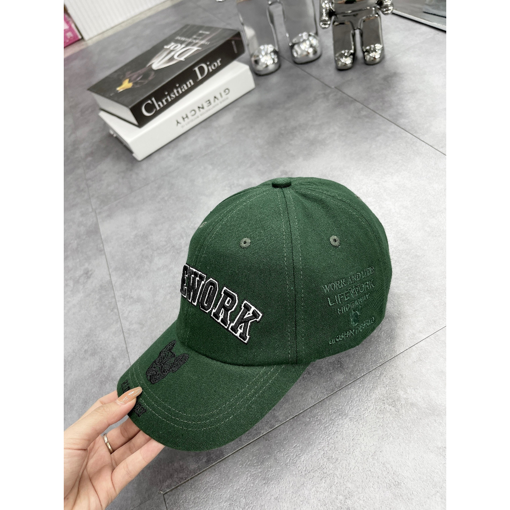 Nón Vành Logo Thêu Life.Work Vải Kaki Cao Cấp Đứng Form Mũ