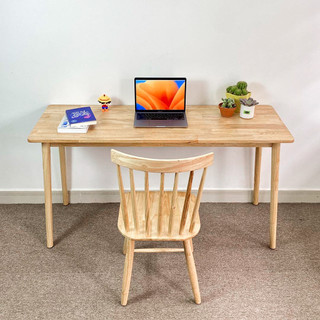 Bàn làm việc gỗ tự nhiên dài 1m4 - bàn dìm 1m4 deskaholic