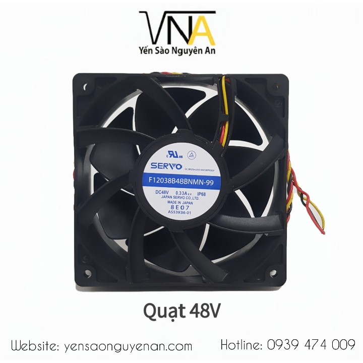 Quạt chống ẩm DC 48v 220v - Quạt tản sương - linh kiện máy phun sương - Yến sào Nguyên An