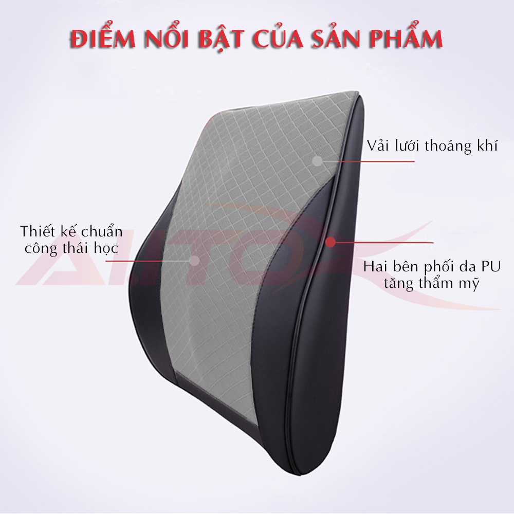 Gối tựa đầu ô tô cao su non  AutoX vỏ da PU sang trọng thiết kế thông minh chống đâu mỏi phù hợp với mọi loại xe | BigBuy360 - bigbuy360.vn