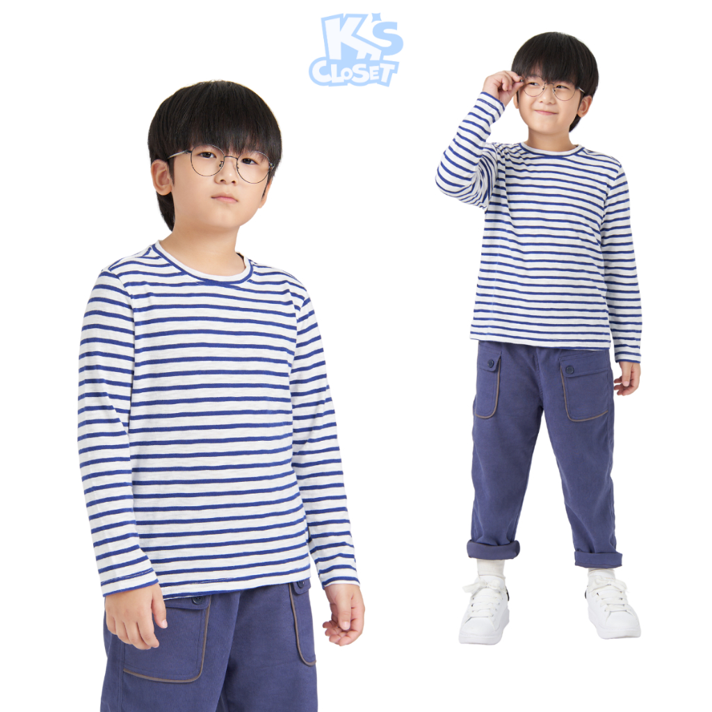 Áo Dài Tay K'S CLOSET Chất Liệu Cotton Da Cá Cho Bé Trai 1-14 tuổi (6-52kg) KT10TWF/ E001TWF/ KT126TWF/ 021TEF