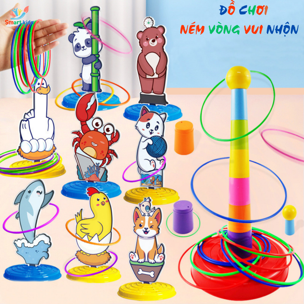 Đồ Chơi Vận Động Bộ Ném Vòng Động Vật Smartkids Với Nhiều Hình Dễ Thương, Màu Sắc Bắt Mắt Giúp Bé Rèn Luyện Sự Khéo Léo