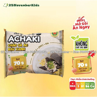 Cháo ăn liền Achaki gà ác đậu xanh 72g