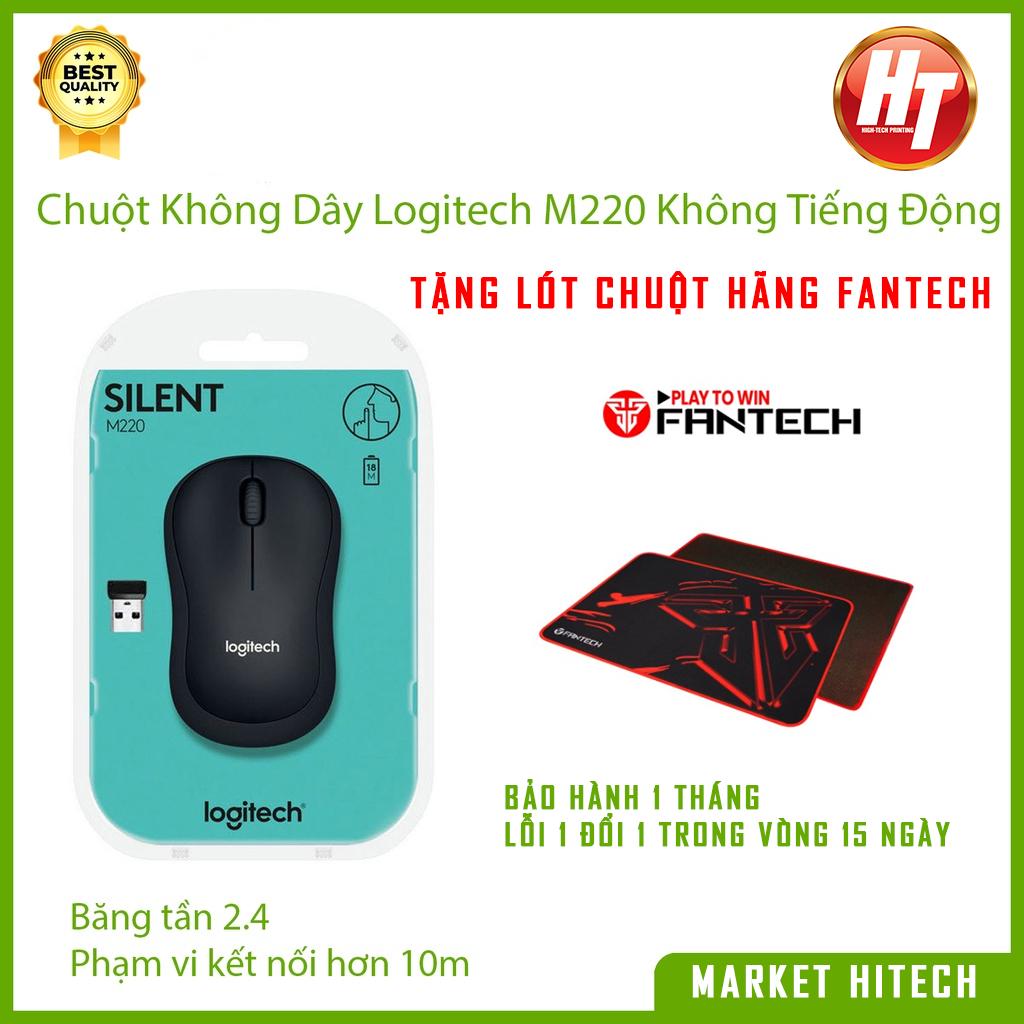 Chuột không dây Logitech M330 Máy Tính Xách Tay Bluetooth - Giá sốc - Tặng kèm lót chuột FanTech 