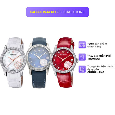 Đồng hồ nữ Candino C4721 màu sắc thời trang, trẻ trung, chống nước 5 ATM, mặt kính Sapphire, dây da đeo tay thanh lích
