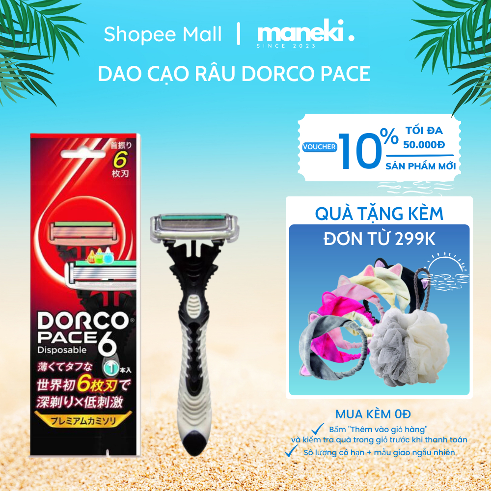 Dao cạo râu Dorco Pace dùng 1 lần 6P S Select nội địa Nhật Bản - Manekicosmetic