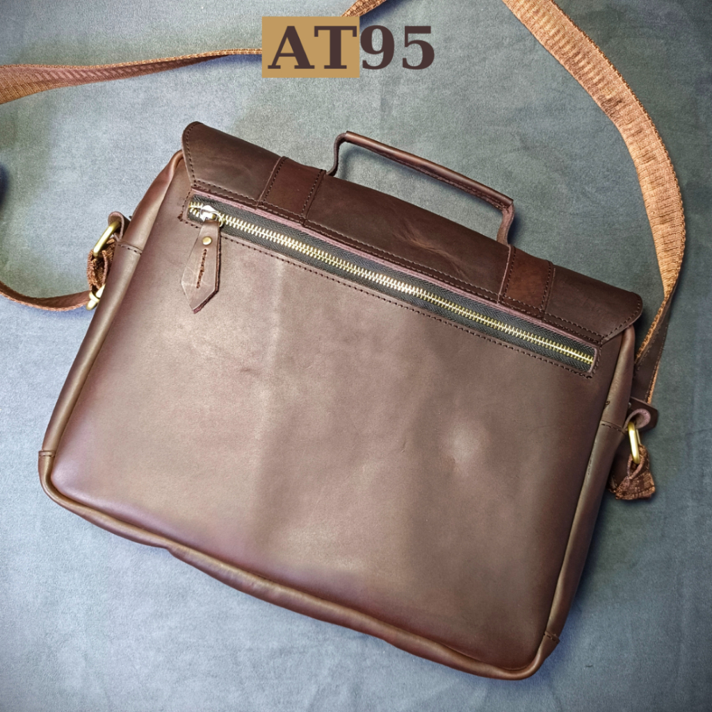 Cặp da bò thật da bò sáp thương hiệu W