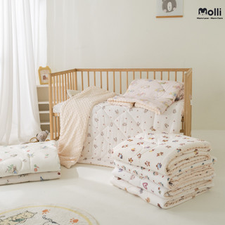 Chăn bông 2 lớp Hạt đậu thoáng khí Molli cho bé - KT 100x115cm