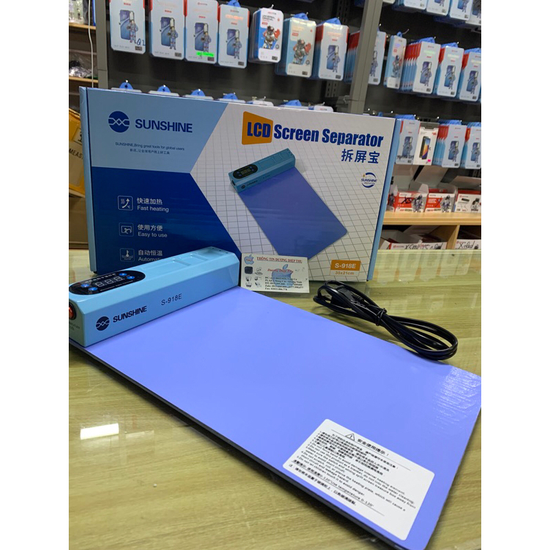 Bàn gia nhiệt máy tách kính S-918E silicol mềm