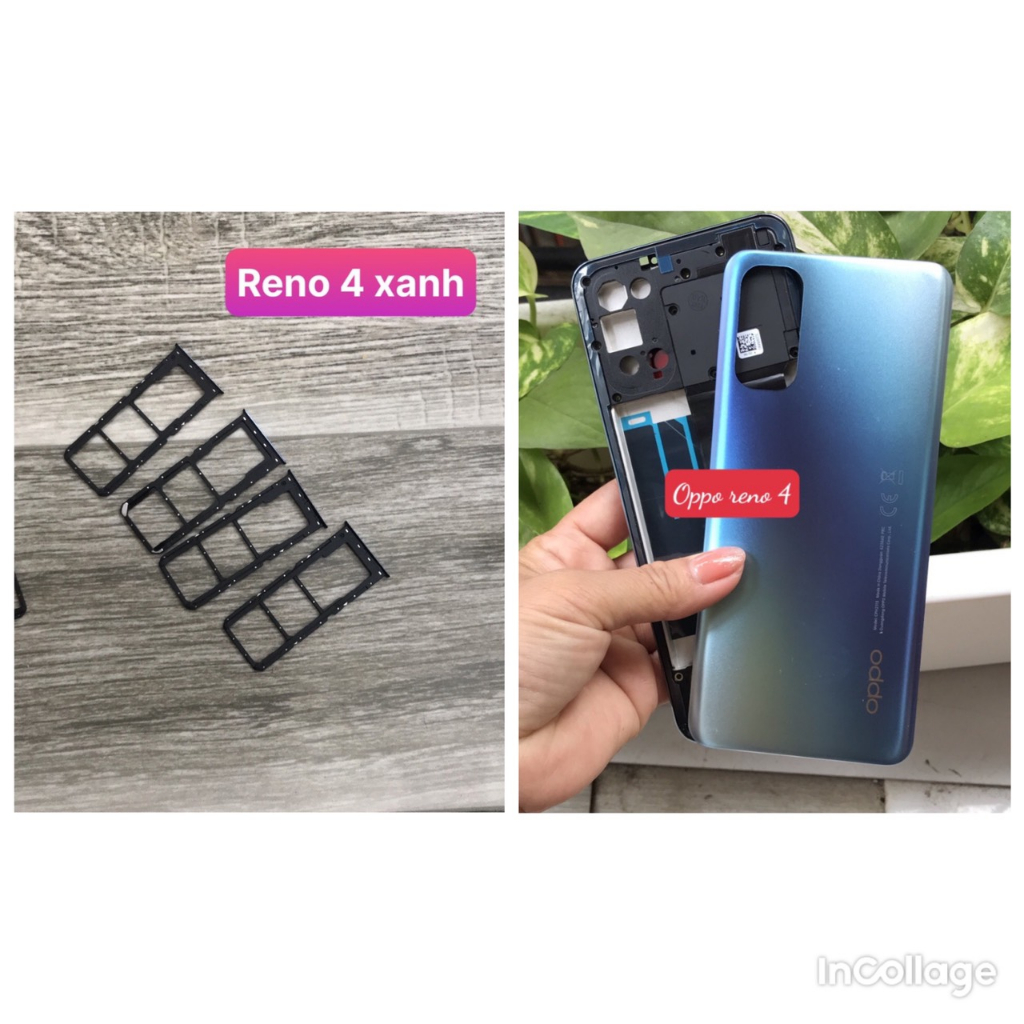 Bộ vỏ Oppo Reno4  / Vỏ bộ oppo reno 4 zin -có nút bấm