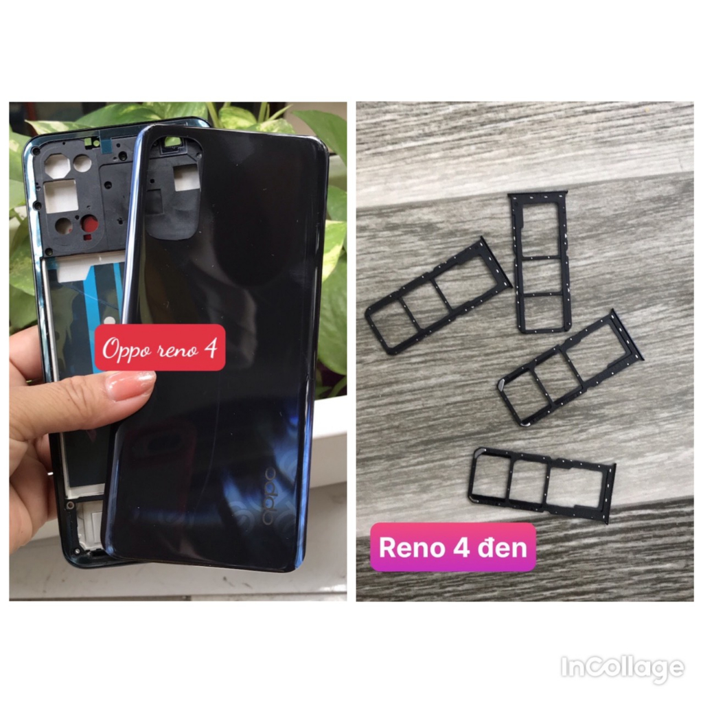 Bộ vỏ Oppo Reno4  / Vỏ bộ oppo reno 4 zin -có nút bấm