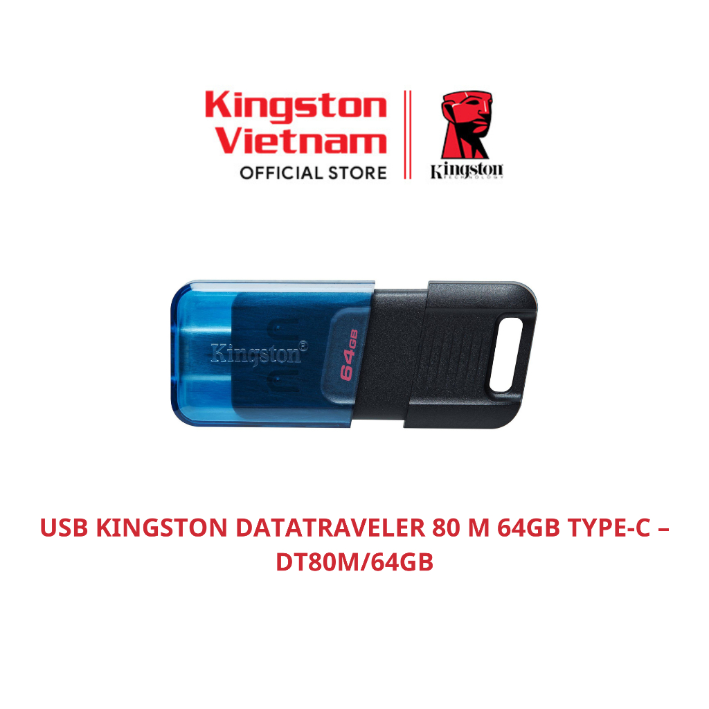 USB KINGSTON DATATRAVELER 80 M TYPE-C - DT80M|64GB|128GB|256GB