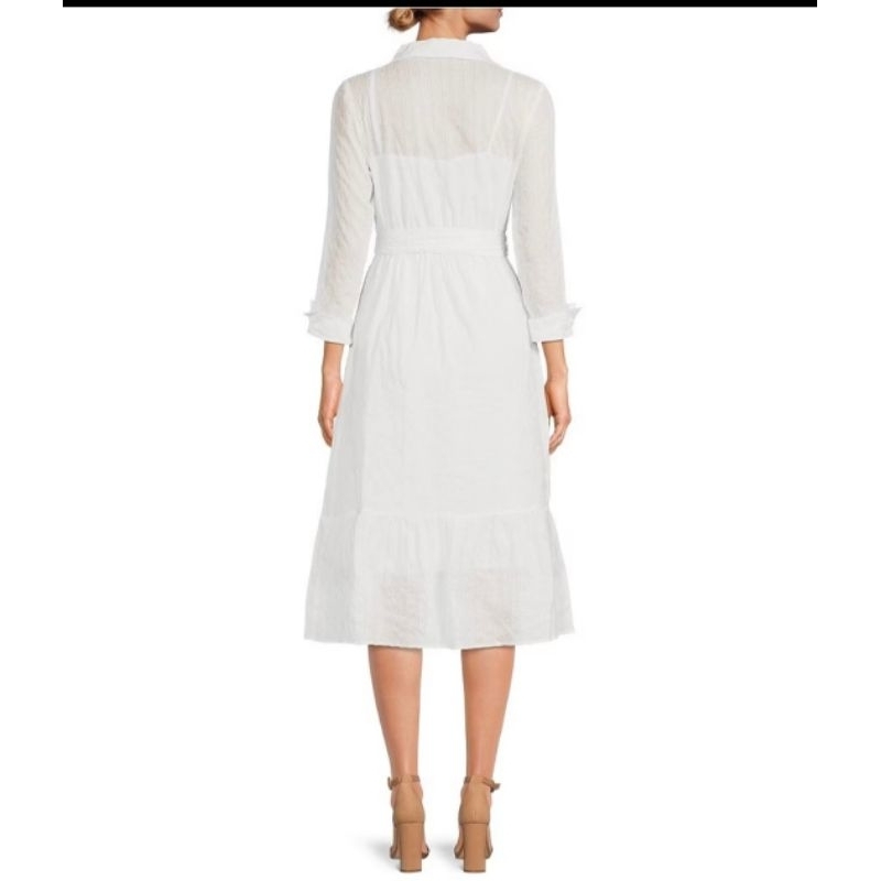 Đầm trắng chất vải xô hiệu Taylor xuất xịn