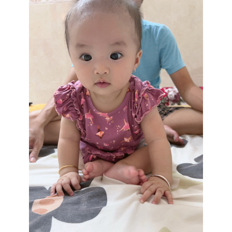 Đồ bộ lửng chất thun mềm mại cho bé gái 7-17kg