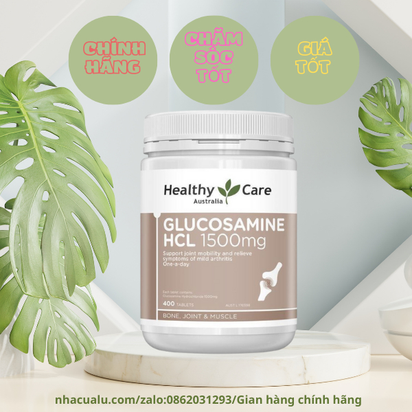 Viên uống hỗ trợ xương khớp Glucosamine HCL 1500mg HealthyCare Úc