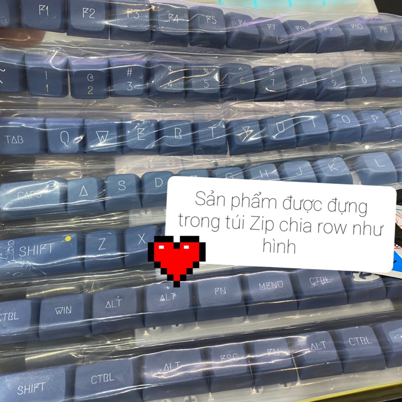 Keycap Starry Night XDA Profile PBT dyesub dùng trên nhiều layout bàn phím cơ - Polabe Store