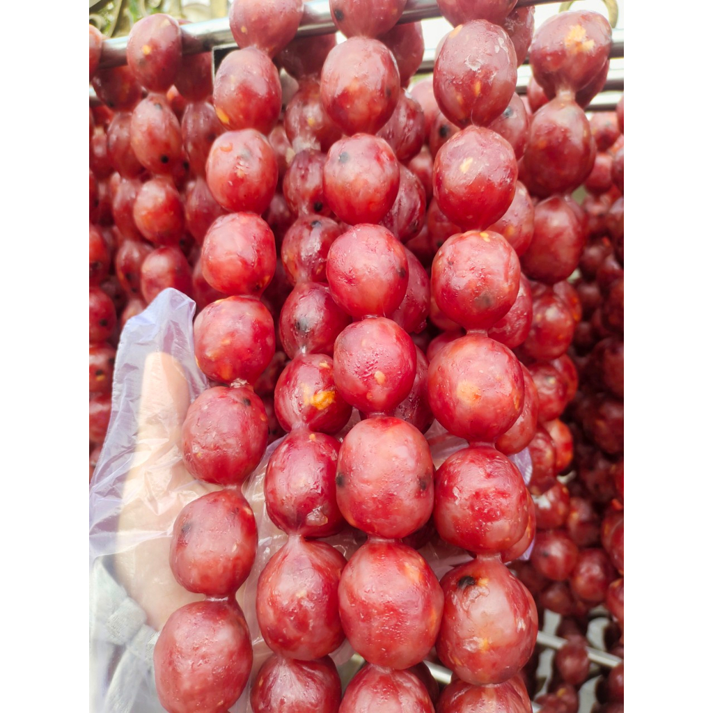 Lạp Xưởng Hồ Lô Mini,lạp xưởng tươi hồ lô mini,lạp sườn Đặc Sản Cai Lậy Nạc 85% ít mỡ chuẩn vị