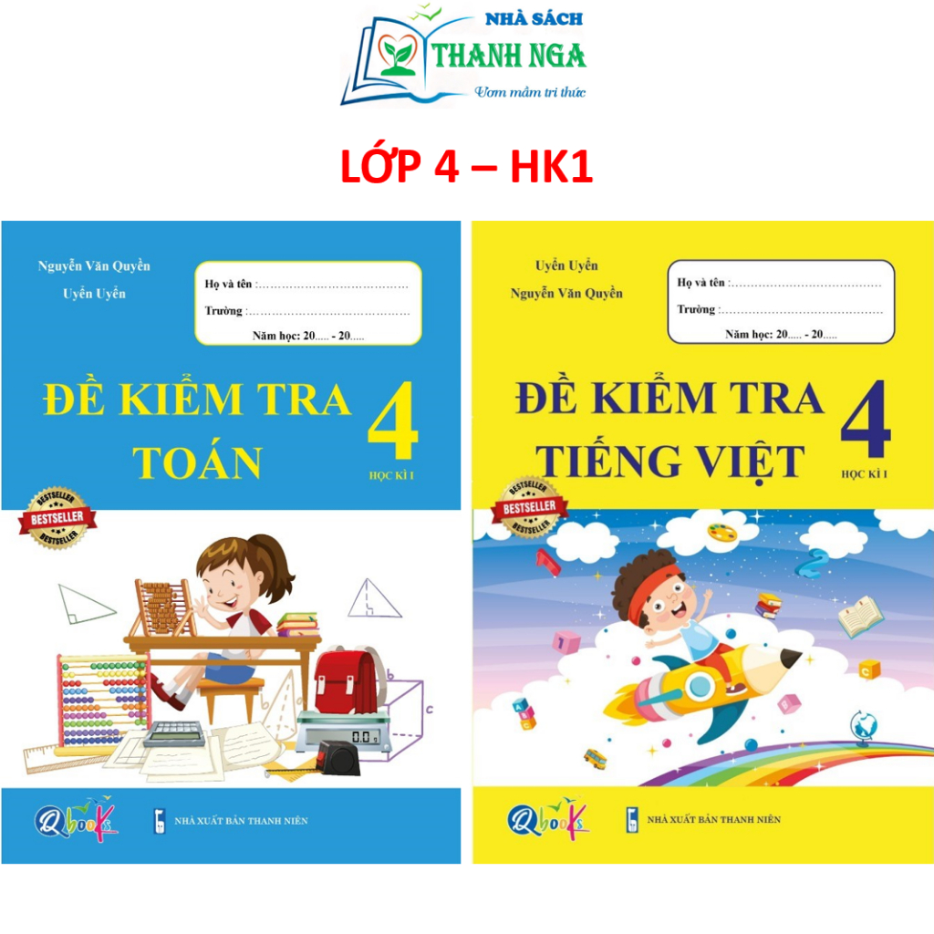 Sách - Đề Kiểm Tra Toán và Tiếng Việt Lớp 4 - Học Kì 1