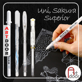 [ARTDOOR] Bút đi nét Trắng, Nhũ Vàng, Bạc SAKURA/ SUPERIOR/ UNI (nhiều loại)