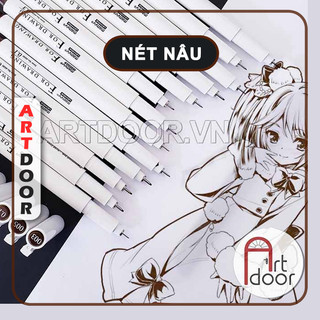 [ARTDOOR] Bút đi nét Nâu MARVY Uchida kháng nước (cây lẻ)
