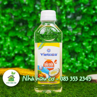 Chai 250ml - dầu ăn vietcoco - dầu dừa vietcoco cooking oil - date: 8/2025 - nhà hữu cơ