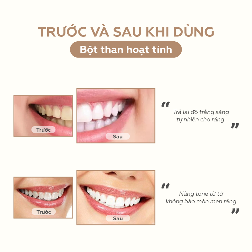 Bột than tre trắng răng UMIHOME  - Trắng răng tự nhiên, sạch mảng bám với bột than tre trắng răng than hoạt tính