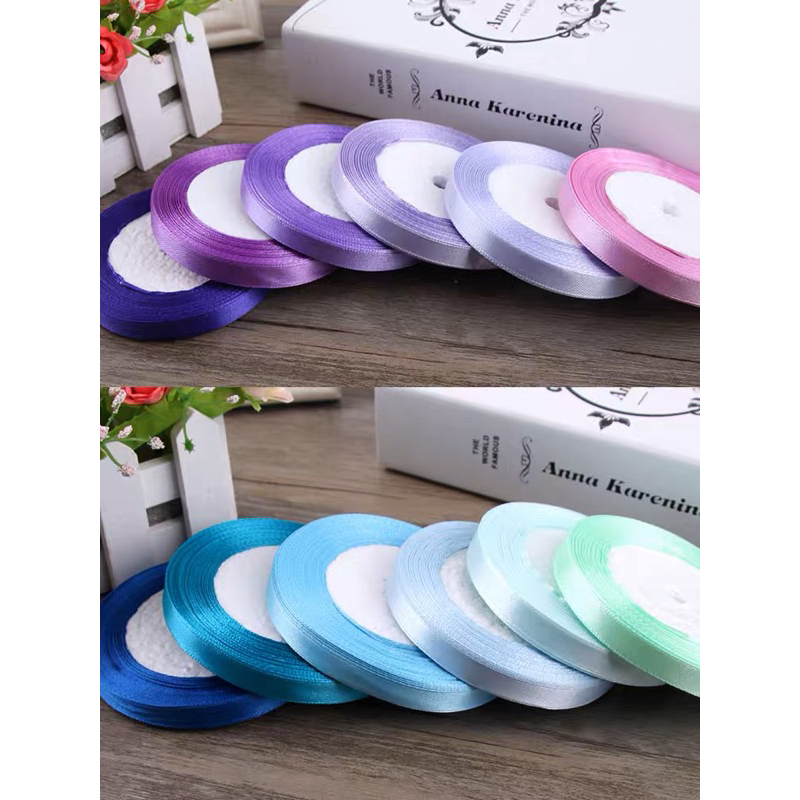 Ruy Băng Lụa Cối Trơn Lõi Xốp Bản 1Cmx22M