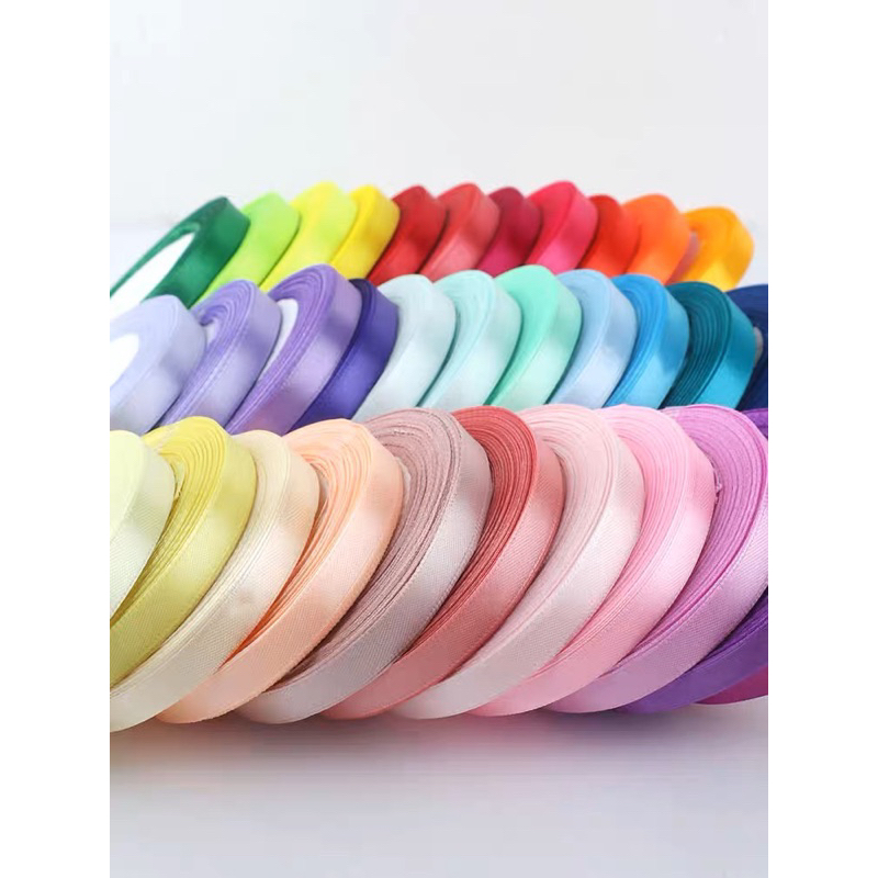 Ruy Băng Lụa Cối Trơn Lõi Xốp Bản 1Cmx22M