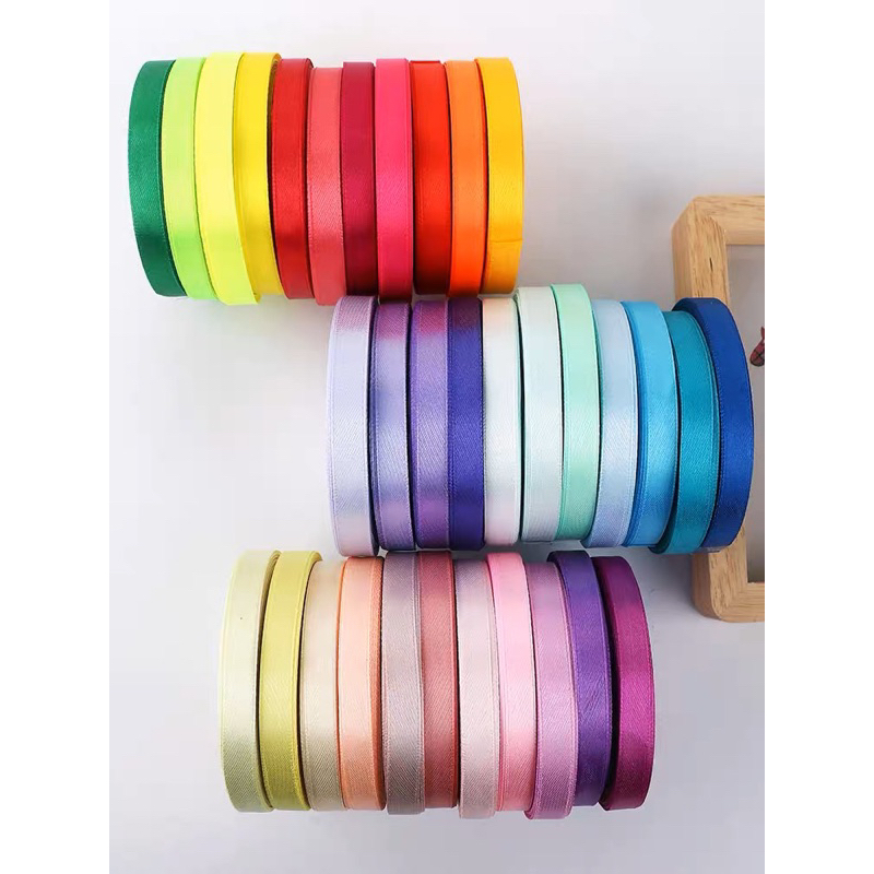 Ruy Băng Lụa Cối Trơn Lõi Xốp Bản 1Cmx22M