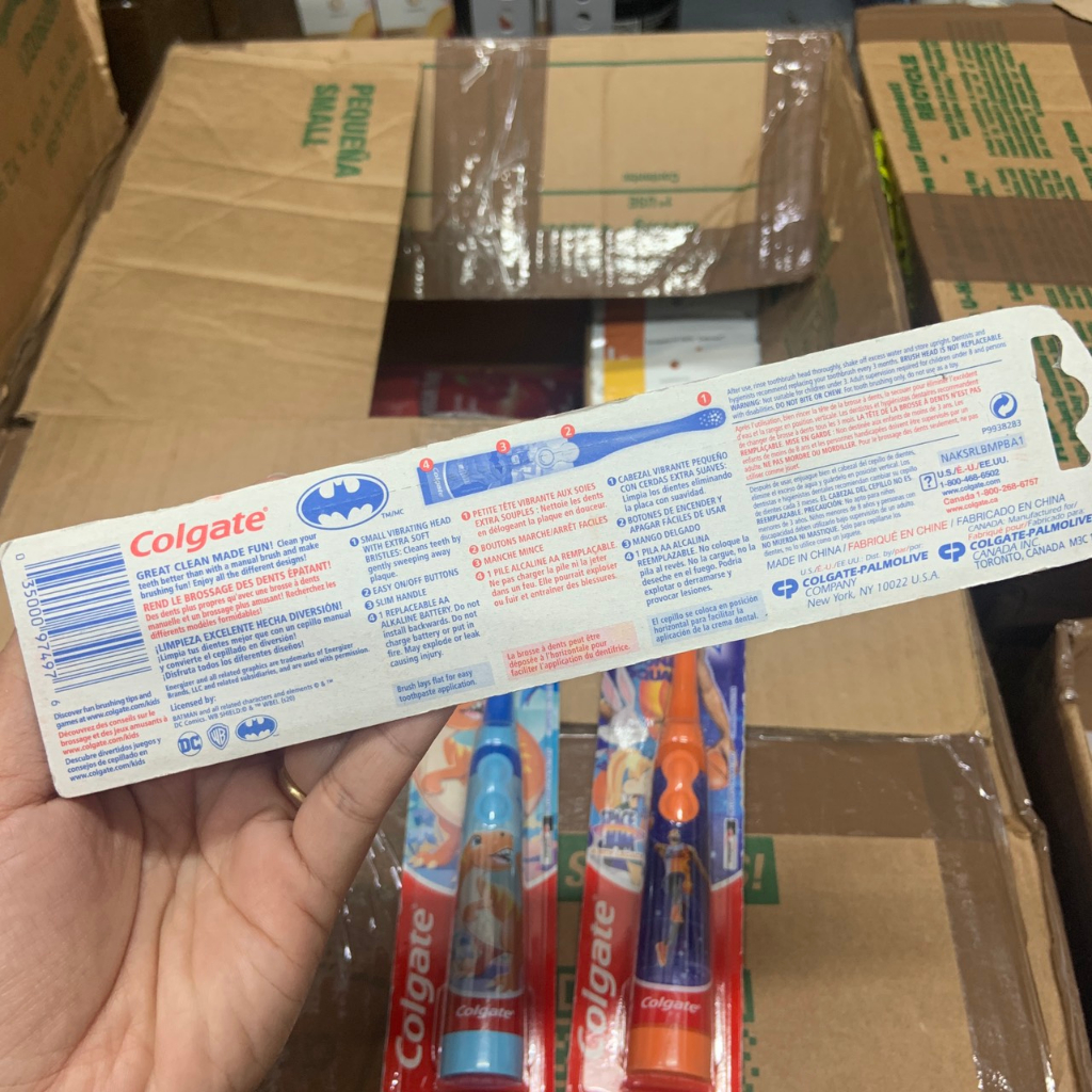 Bàn chải đánh răng dùng pin cho trẻ em  sử dung pin AA rất dễ thay thế  - EDS Hàng Mỹ