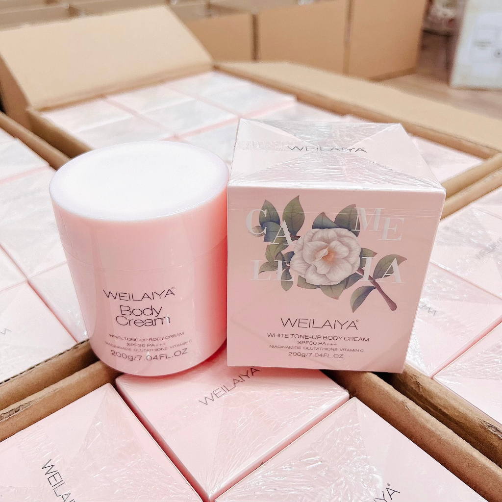 Kem Body Kích Trắng Nâng Tone Bảo Vệ Da Weilaiya Body Cream, 200g TẶNG 2 mini tắm
