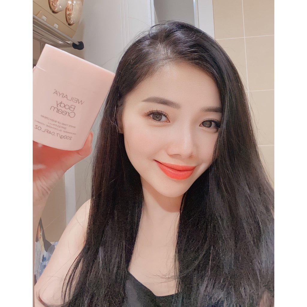 Kem Body Kích Trắng Nâng Tone Bảo Vệ Da Weilaiya Body Cream, 200g TẶNG 2 mini tắm