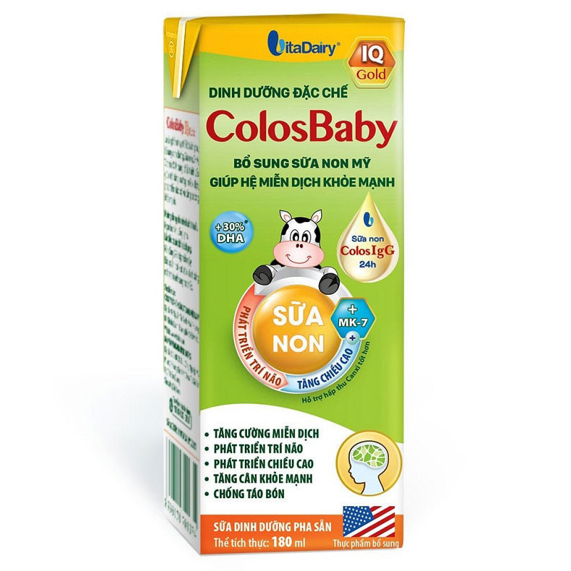 [HSD T2-2024] COMBO 3 Lốc 12 Hộp SBPS ColosBaby IQ Gold 180ml.