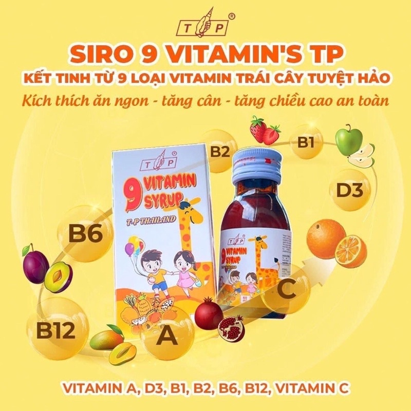 Vitamin tăng cân TP Thái Lan dành cho bé chai 60ml giá tốt - Ăn khỏe tăng cân hiệu quả