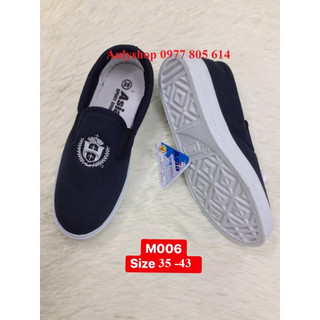 Giày vải bảo hộ lao động Asia size 35-43, giày ba ta nam nữ Asia xanh
