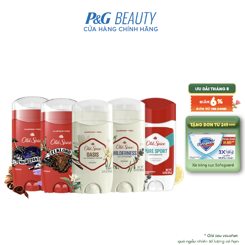 Sáp Khử Mùi & Ngăn tiết Mồ hôi Old Spice nhiều mùi hương 85g