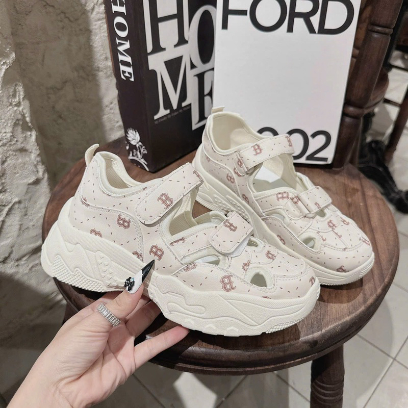 Giày sneaker nữ MLB B LA đế cao 5p